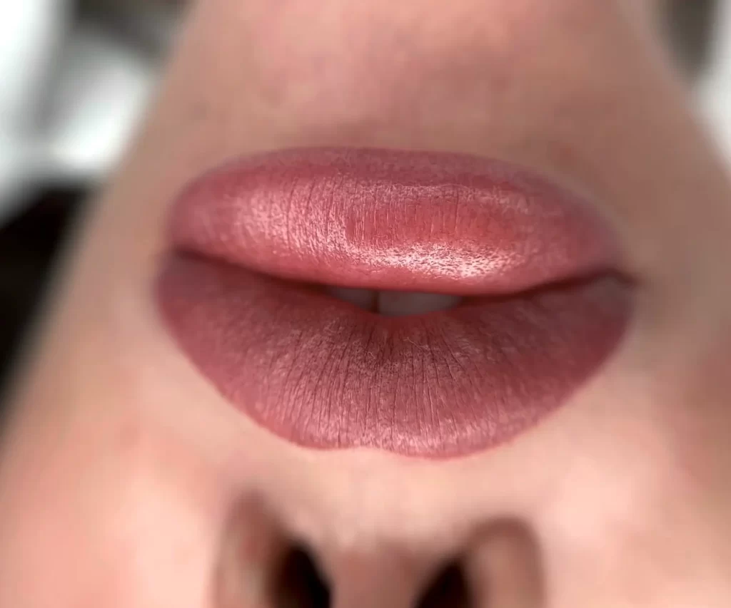 lip liner tattoo