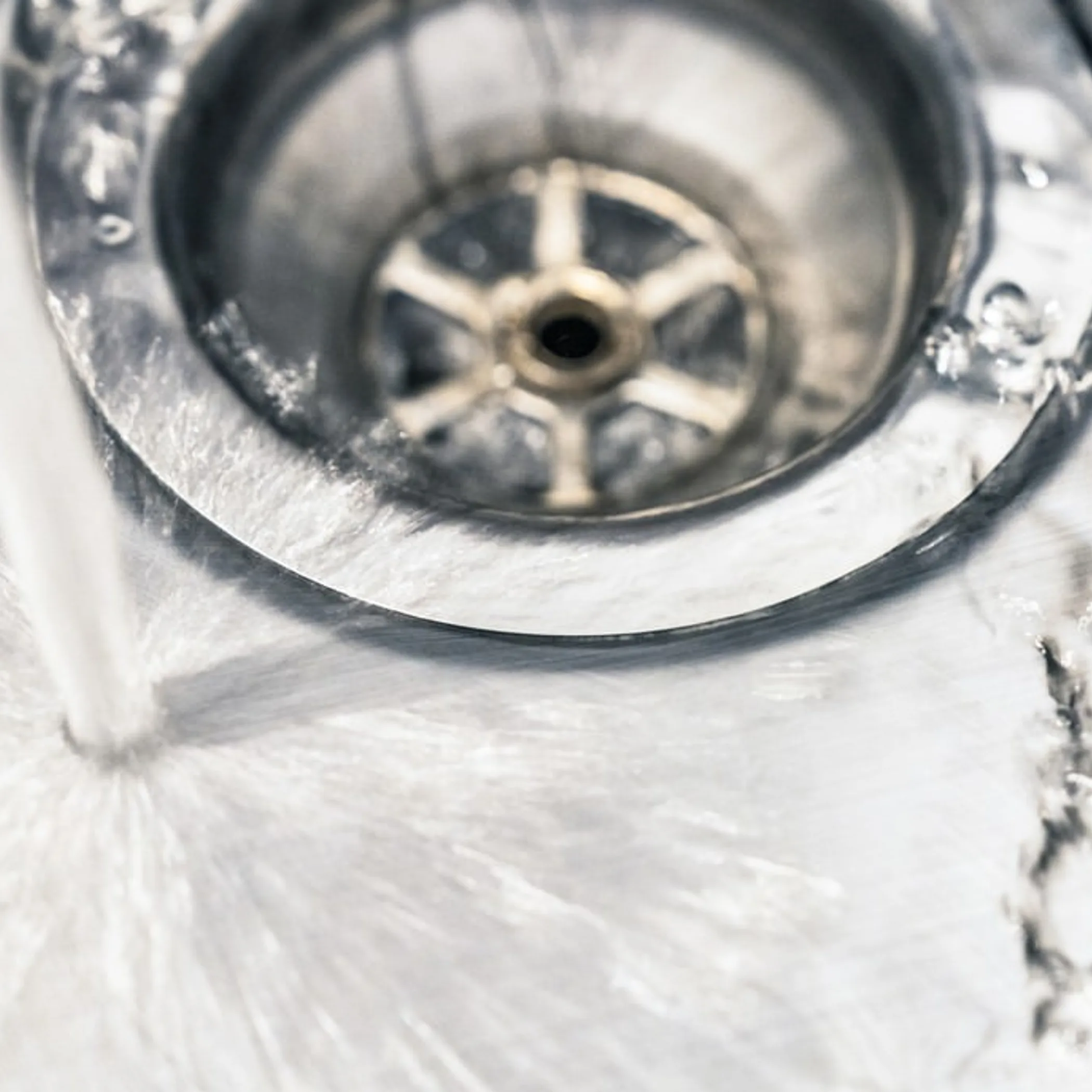 drain with running water