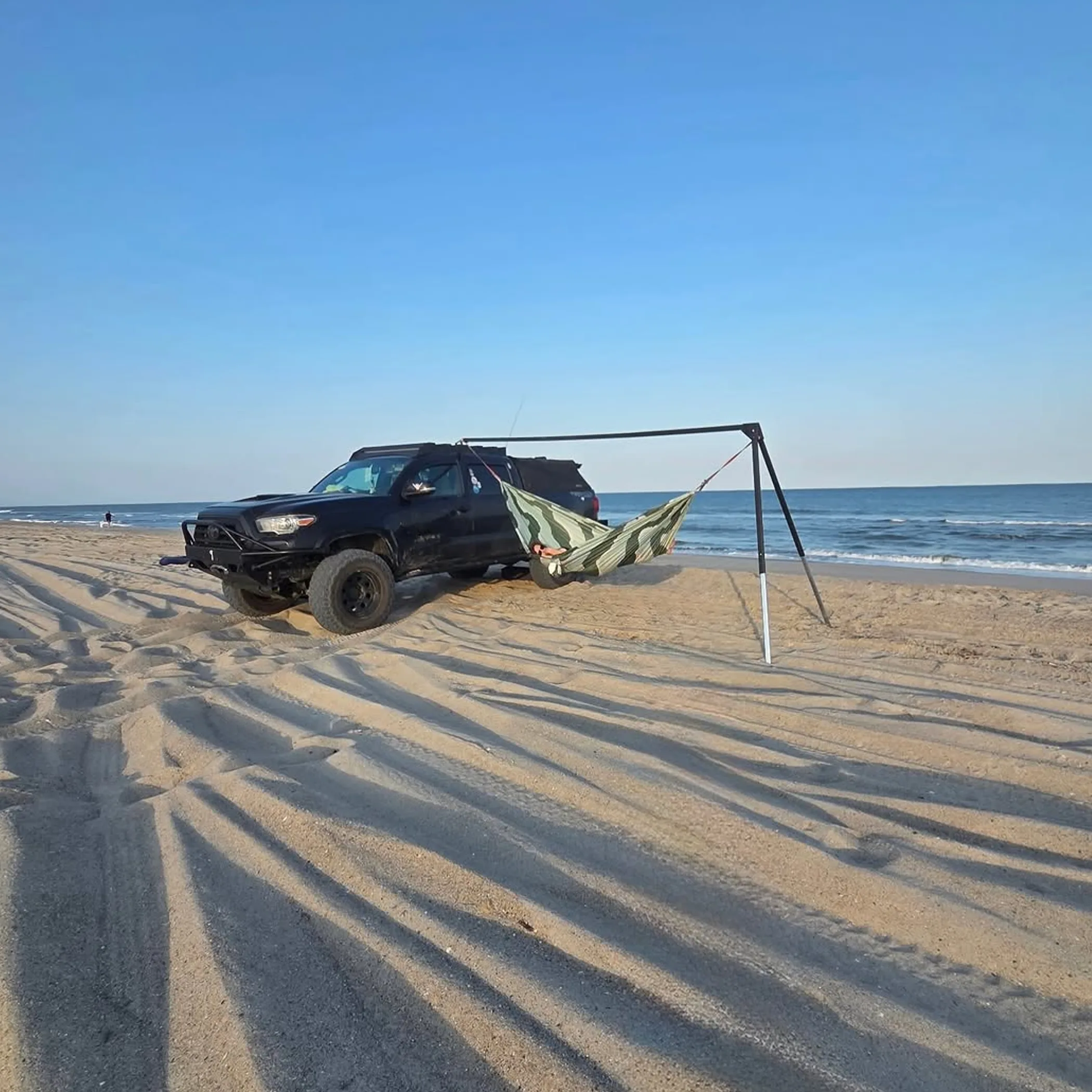 beach camping scene