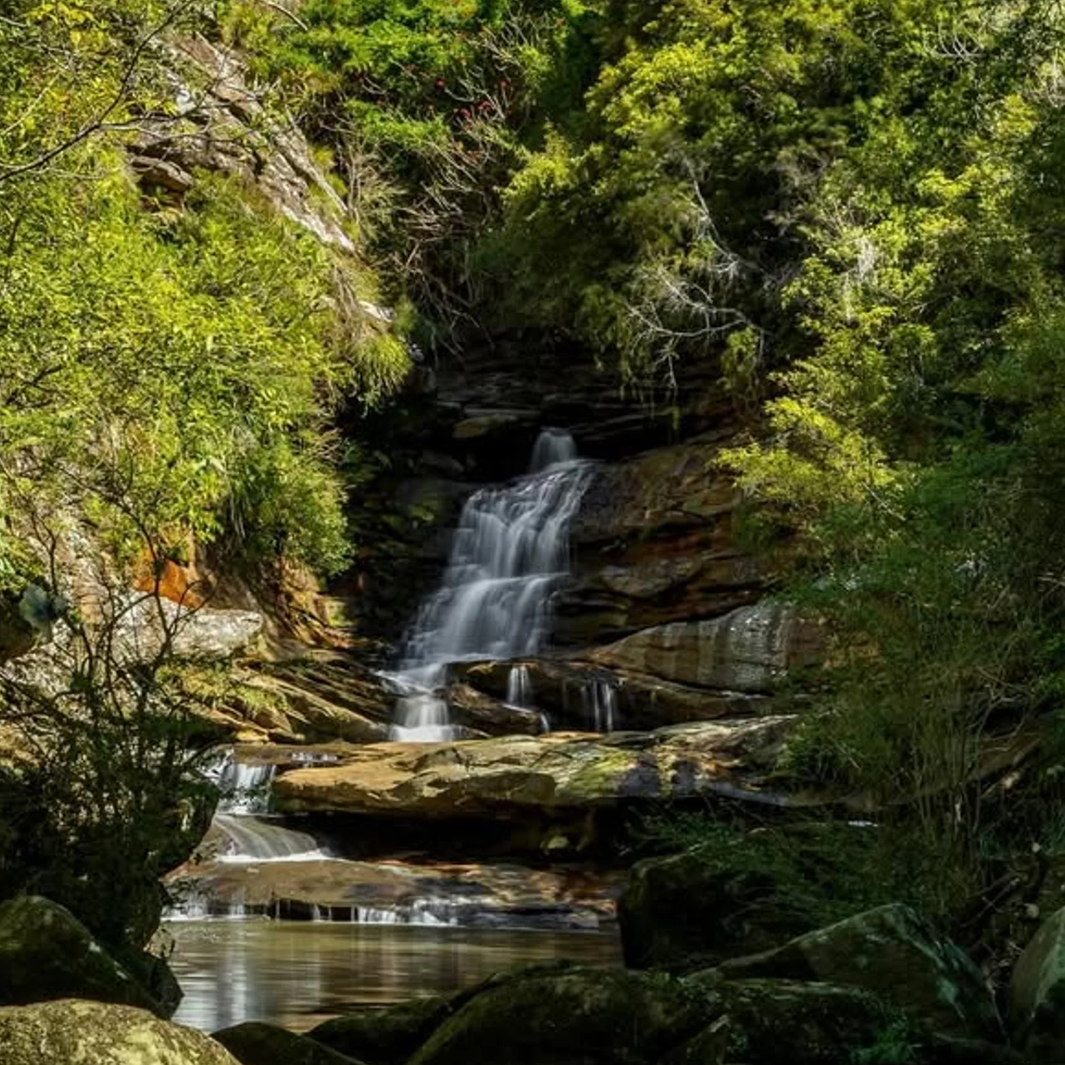 remote waterfall spot