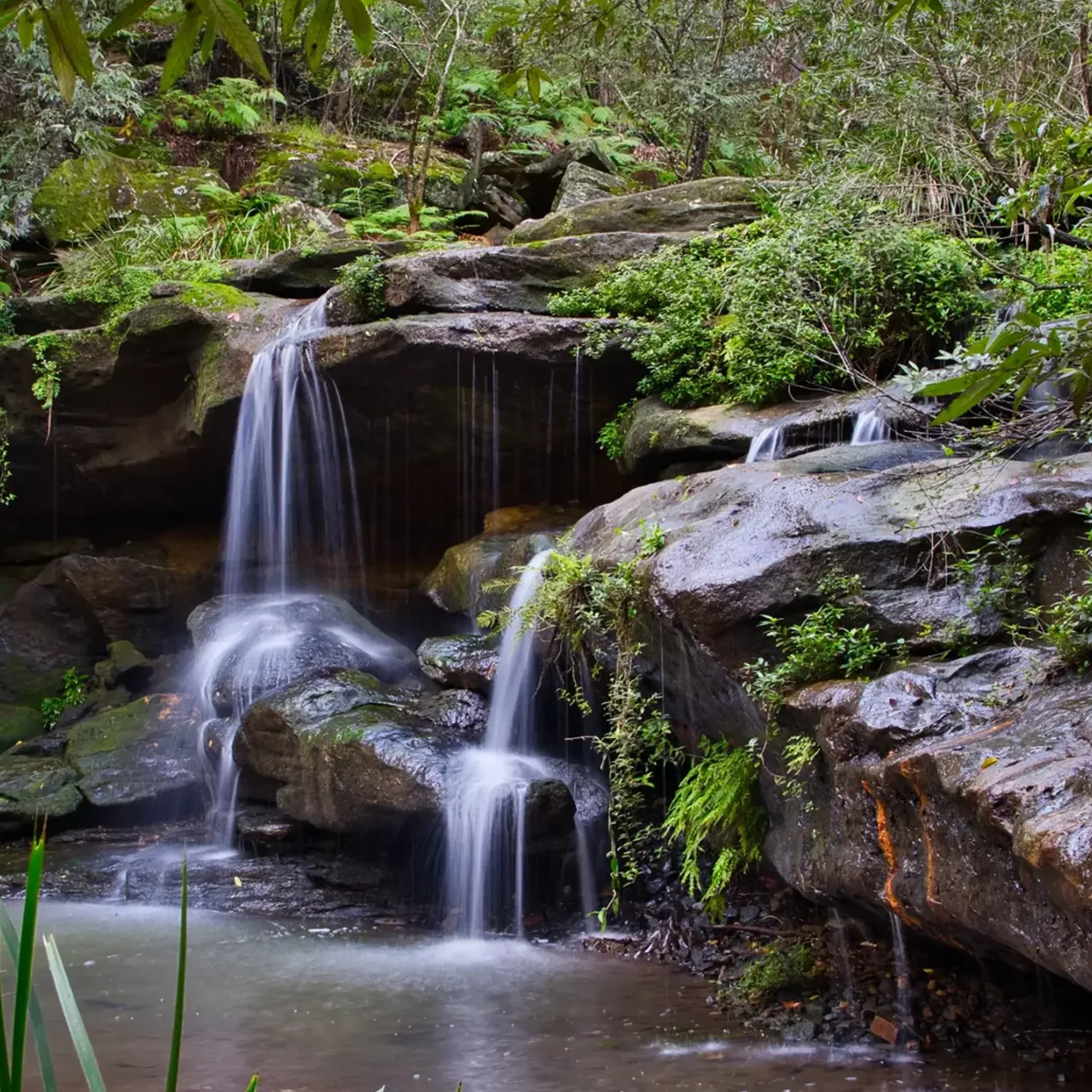 photograph of a waterfall