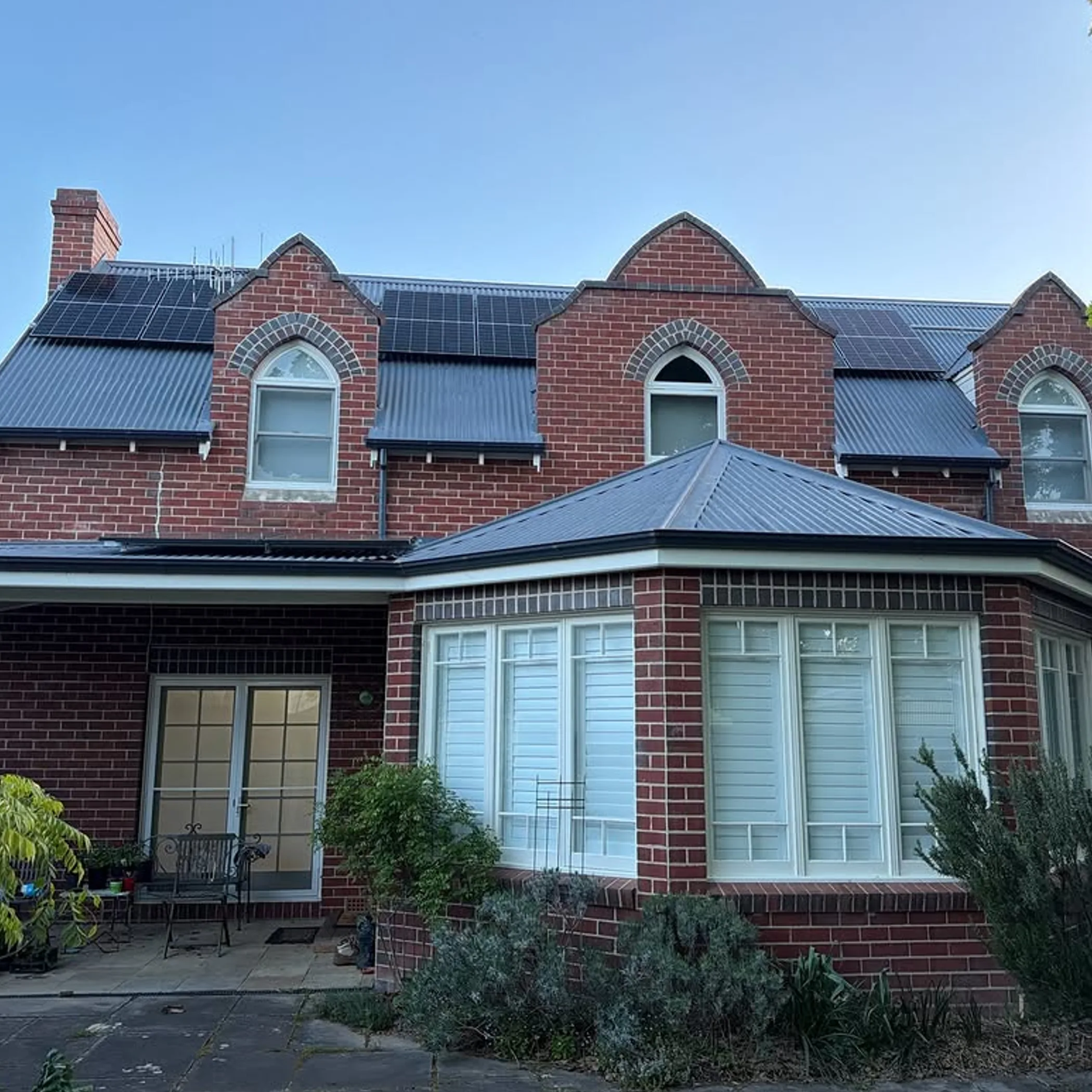 solar panels on a house